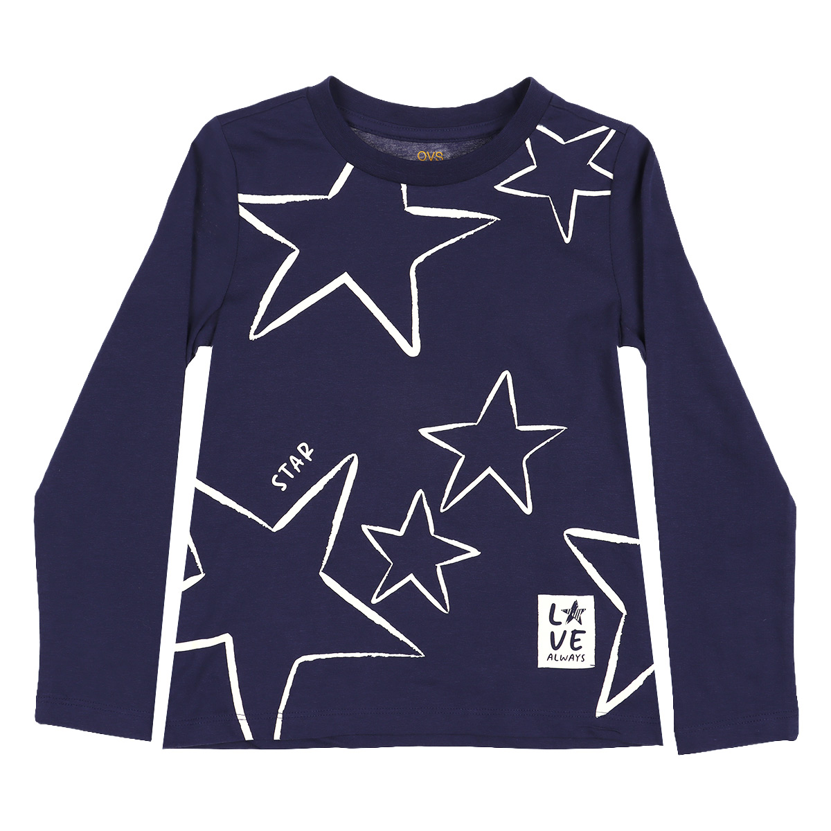 Playera Estrellas Algod&oacute;n Casual Manga Larga OVS para Ni&ntilde;a image number null