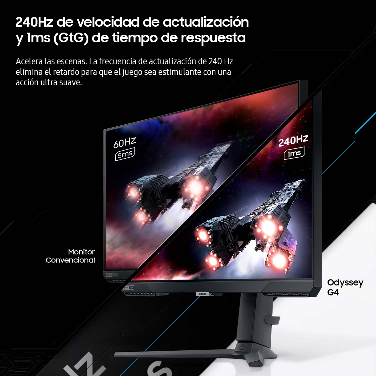 Monitor Gaming 27" Samsung Flat Odyssey G4 LS27BG400ELXZX image number null