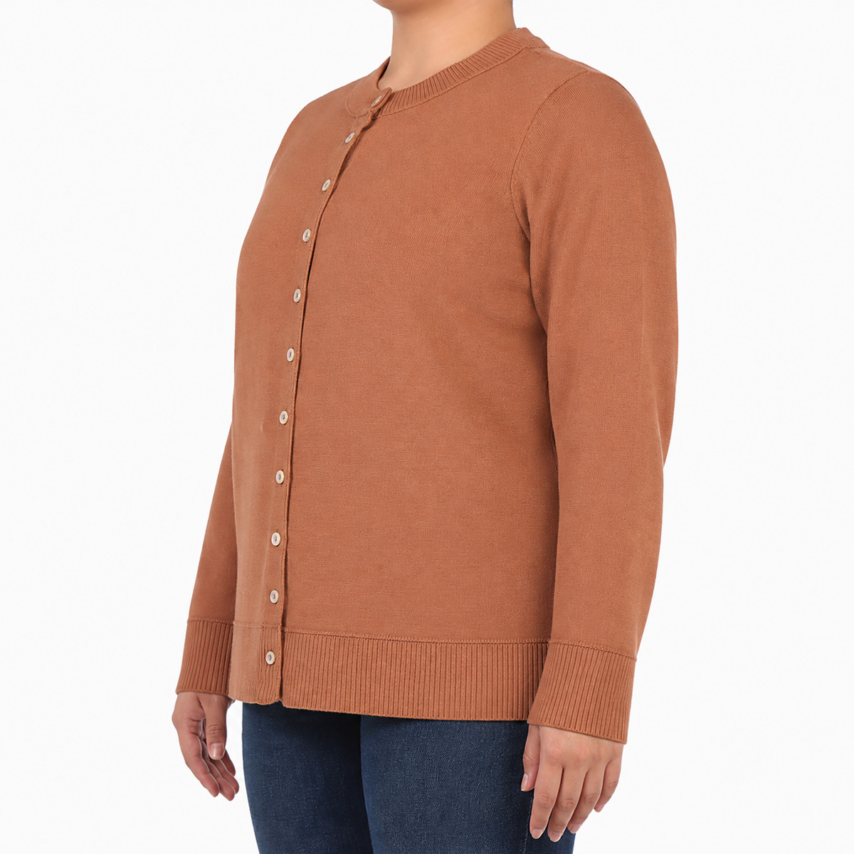 Su&eacute;ter Abierto con Botones Dex Plus para Mujer Curvy image number null