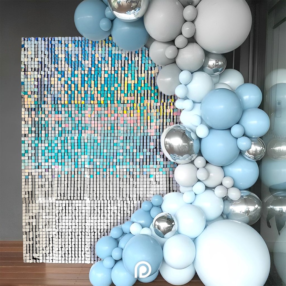 Panel 4D Waltz Azul Degradado 30x30cm Deco PVC image number null