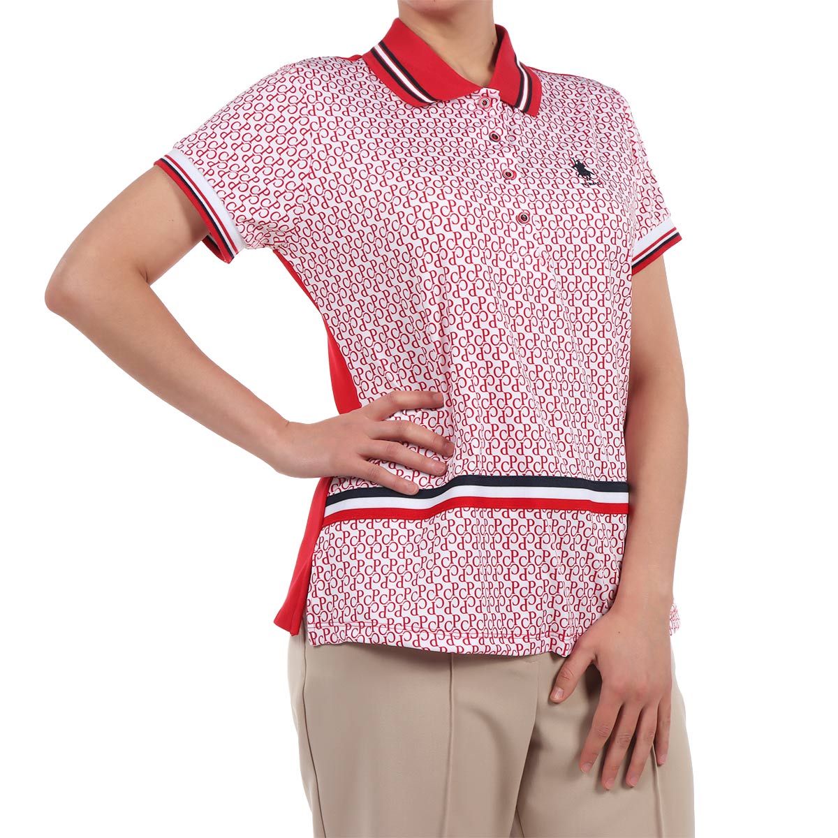 Playera Polo Manga Corta Estampada Logo Royal Polo Club para Mujer image number null