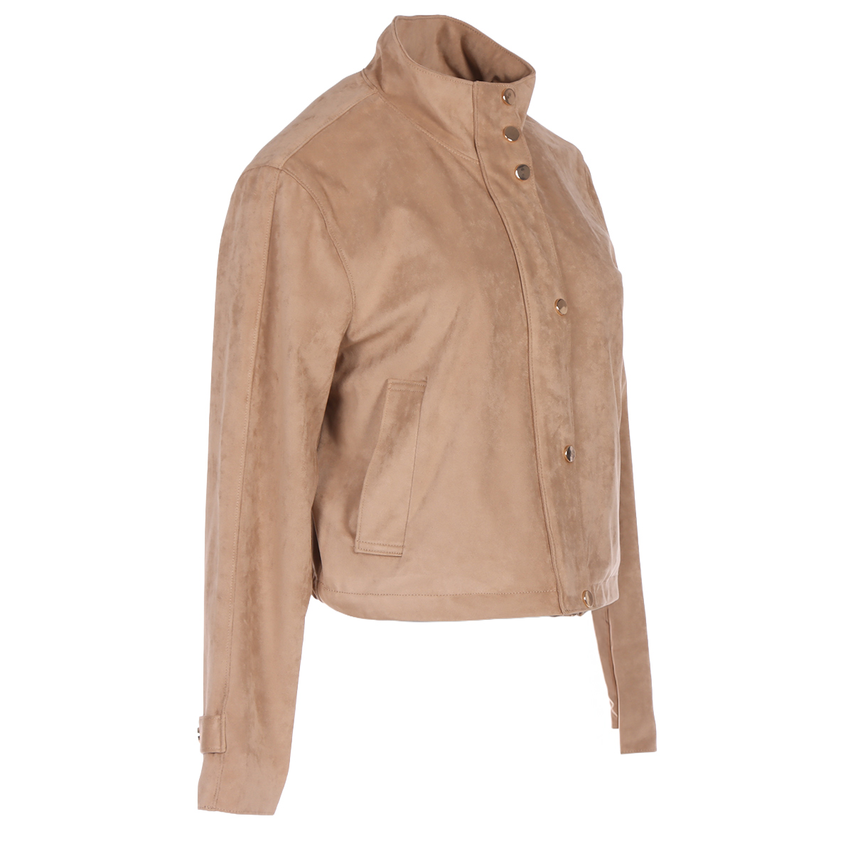 Chamarra Suede con Botones Arqueology para Mujer image number null
