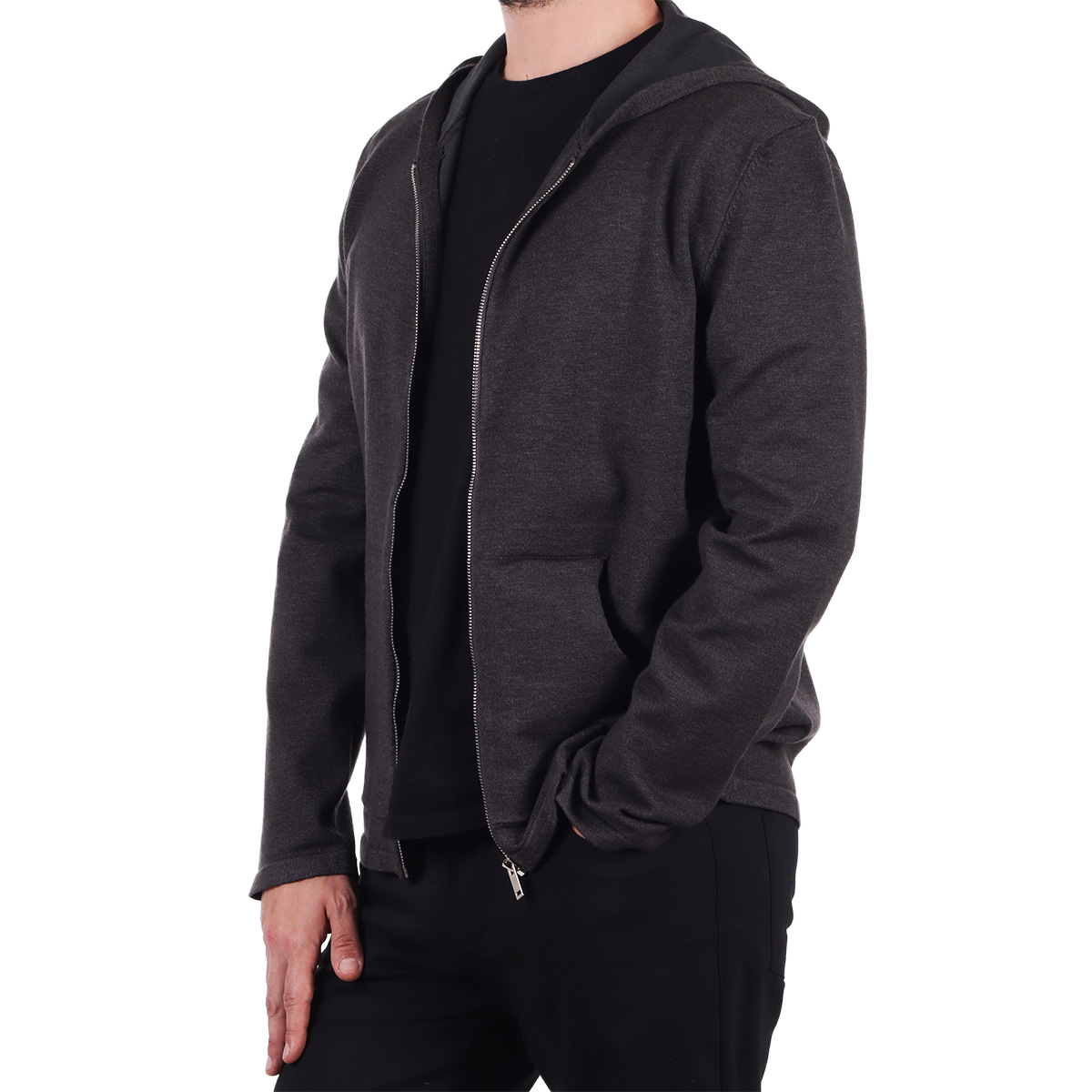 Sudadera Abierta con Capucha Bruno Magnani para Hombre image number null