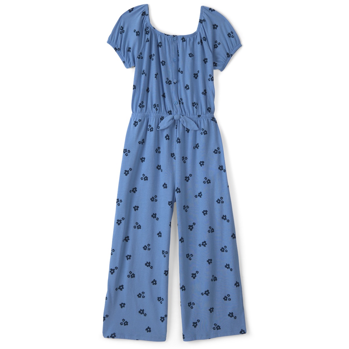 Jumpsuit Estampado Floral Carter's Azul Cuello Cuadrado y Manga Corta para Ni&ntilde;a image number null
