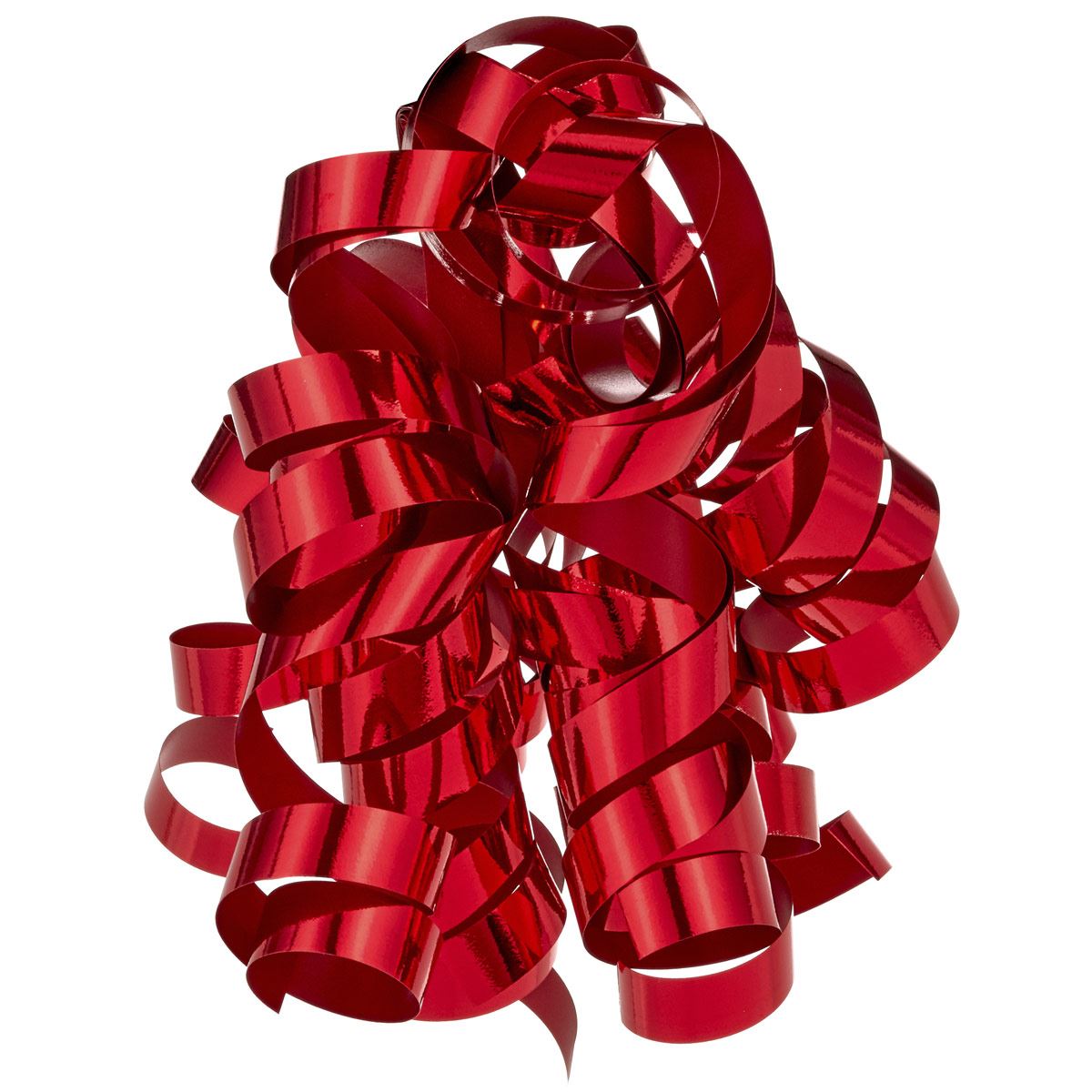 Mo&ntilde;o de Regalo rojo mate y cinta rizada met&aacute;lica Hallmark image number null