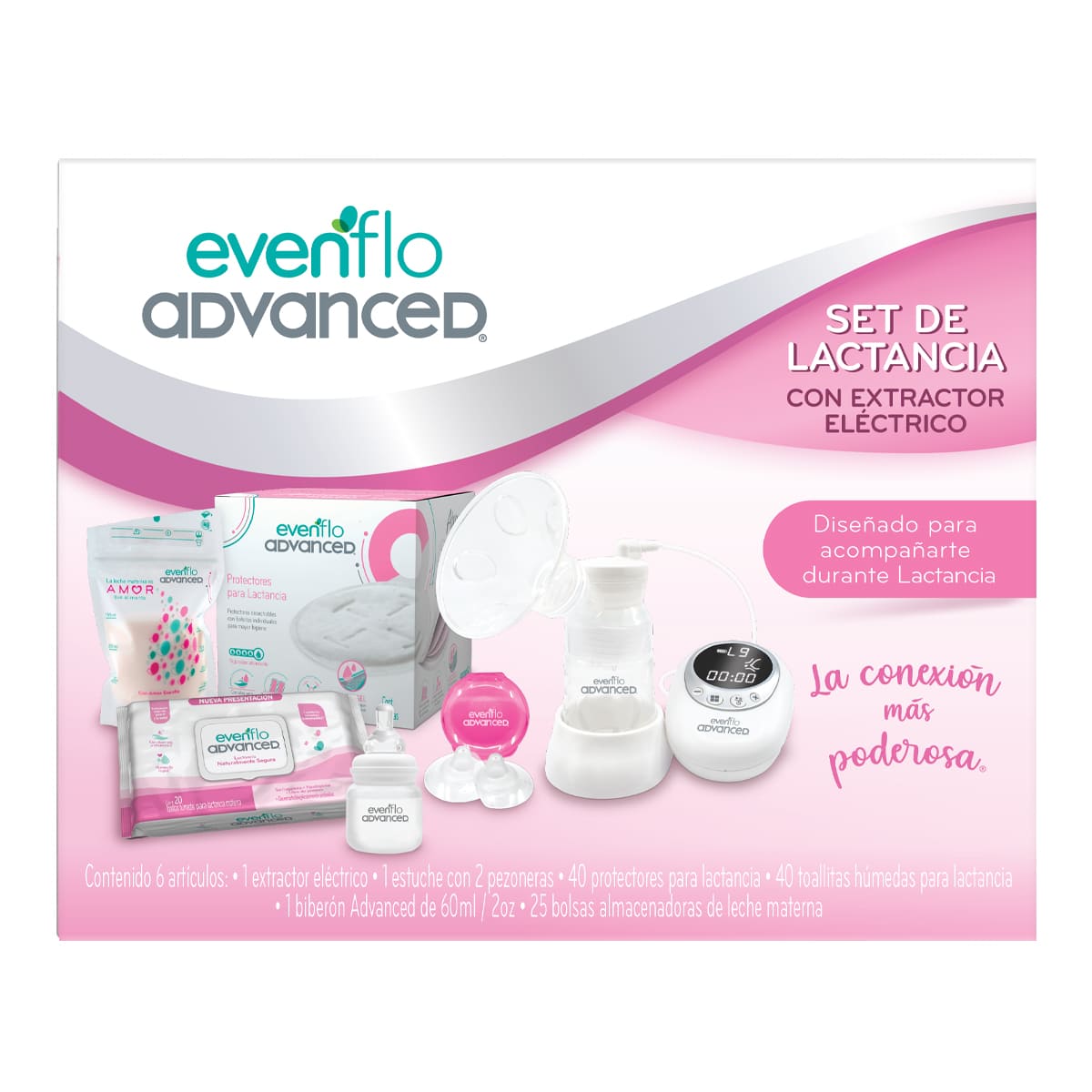 Set de Lactancia con Extractor El&eacute;ctrico Evenflo image number null