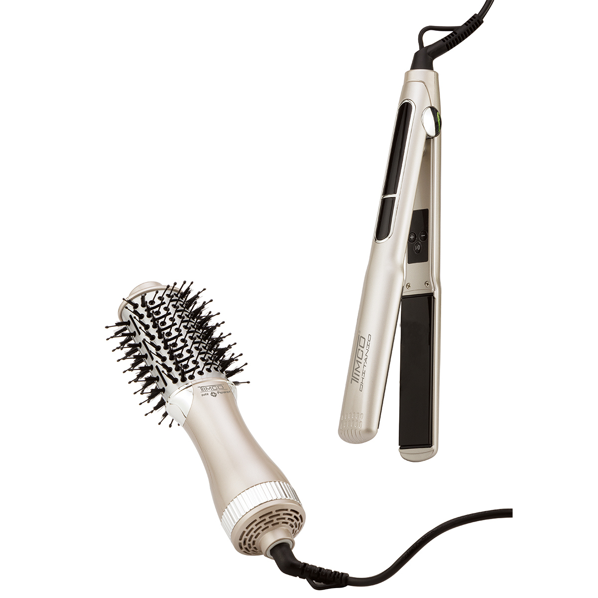 Plancha Para Cabello Y Mini Cepillo De Aire Timco image number null