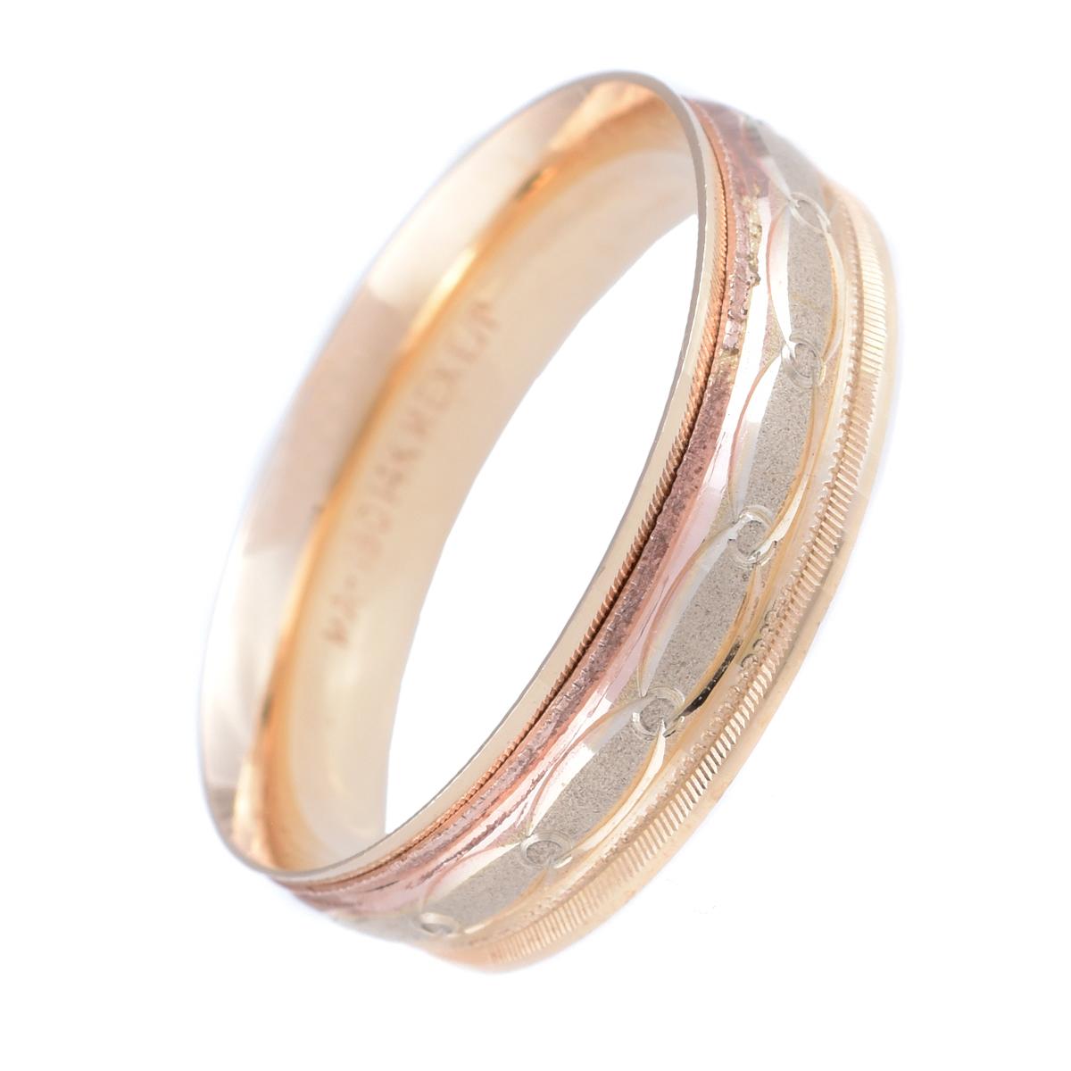 Argolla Confort 3 Oros 14K Giratoria 6mm Doble O image number null