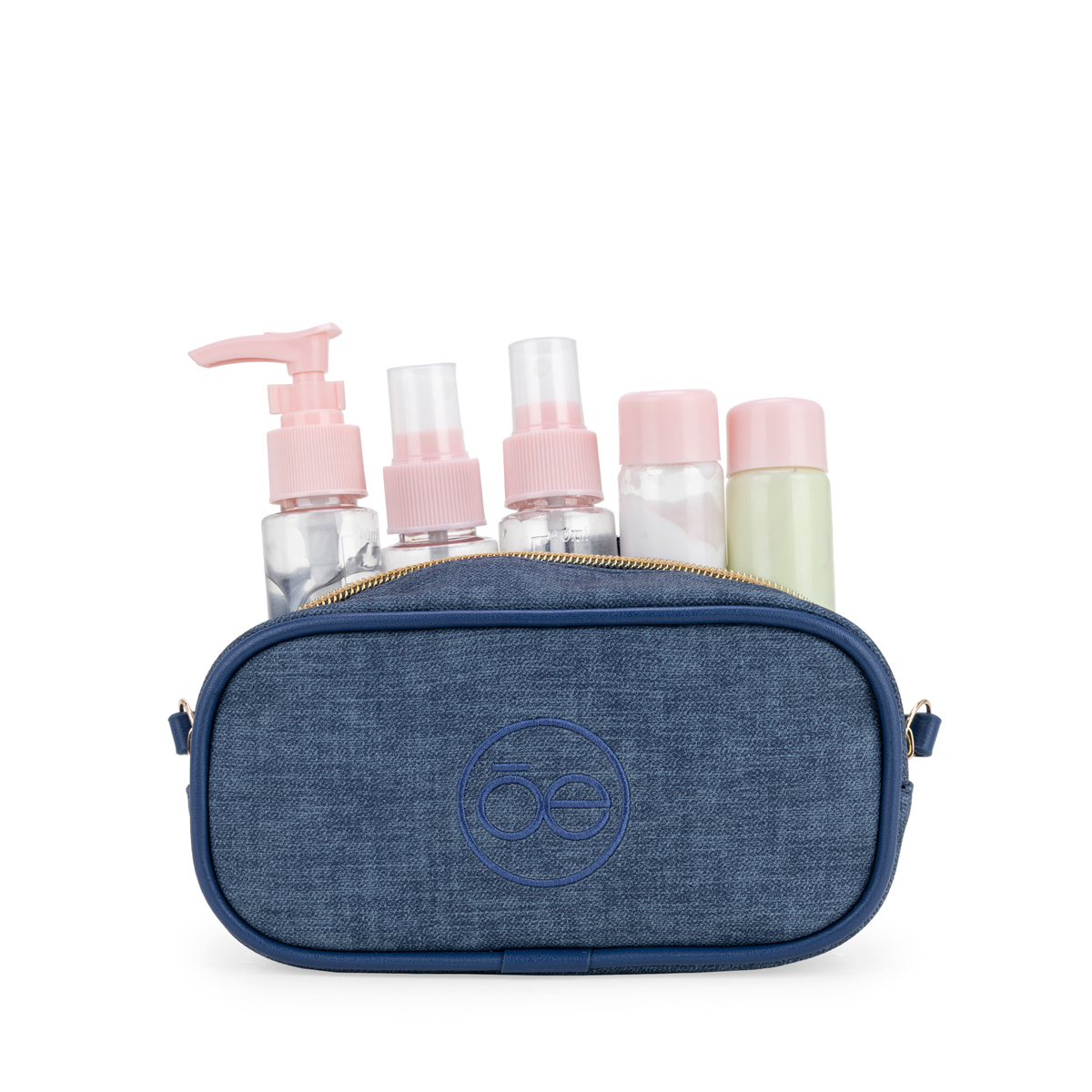 Cosmetiquera Cierre Sencillo Cloe Azul para Mujer image number null