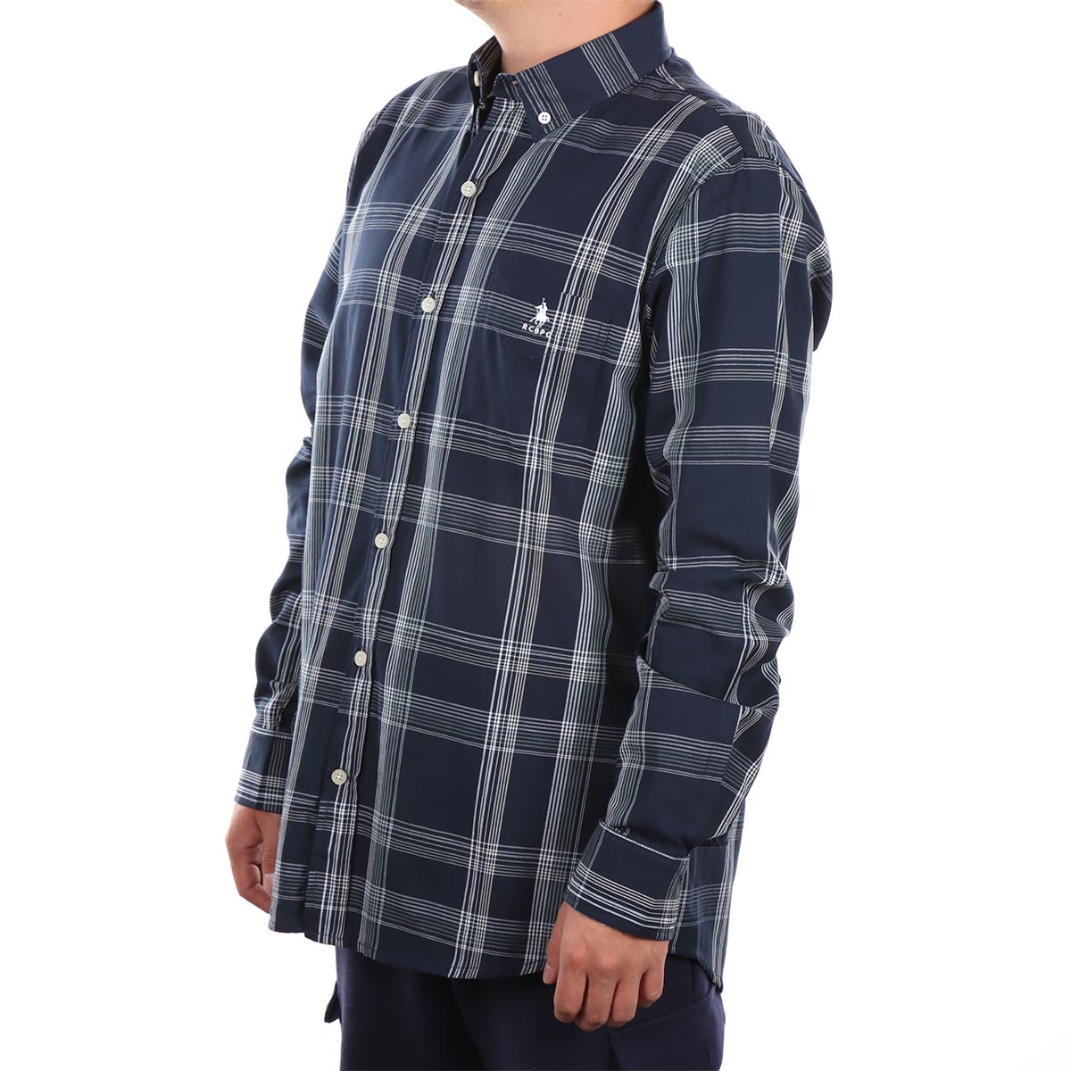 Camisa Cuadros Manga Larga Marino Polo Club para Hombre image number null