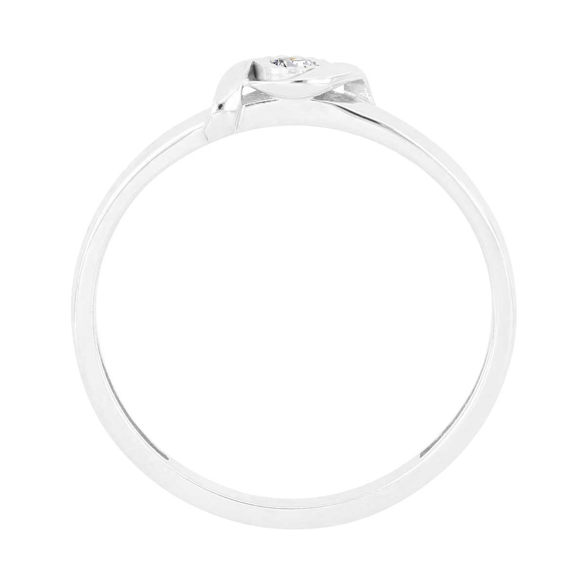 Solitario Oro Blanco 14K y 0.03 ct Diamante Romanza image number null