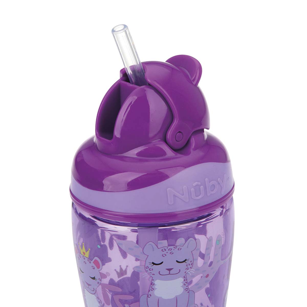Vaso Nuby Thirsty Kids Morado/Chita image number null