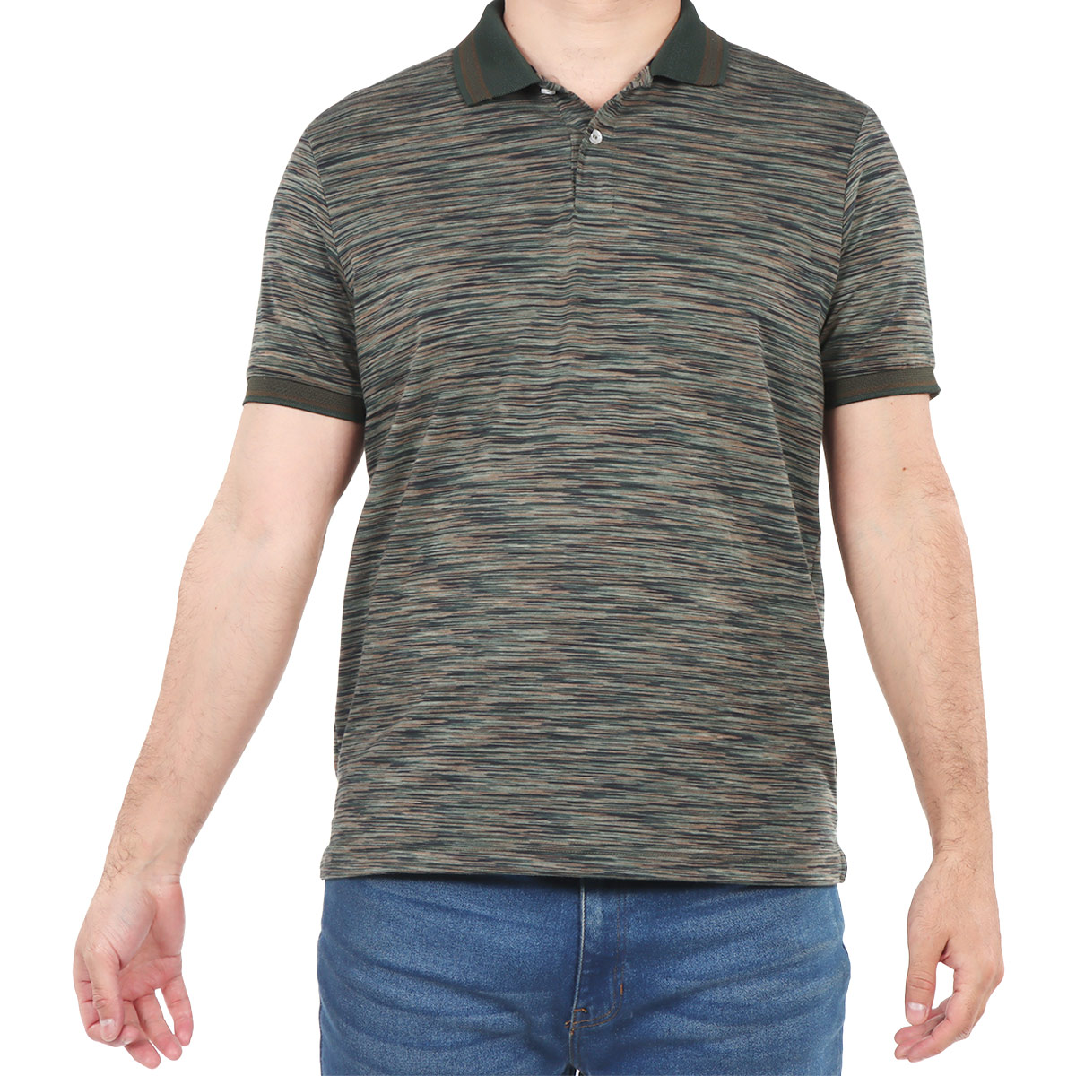 Playera Polo Slim Fit Patron Combinado Carlo Corinto Hombre image number null