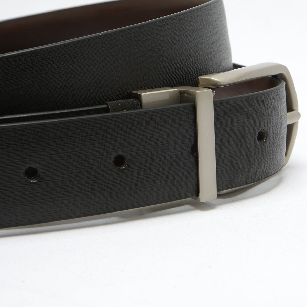 Cintur&oacute;n reversible de piel para hombre Hickok image number null