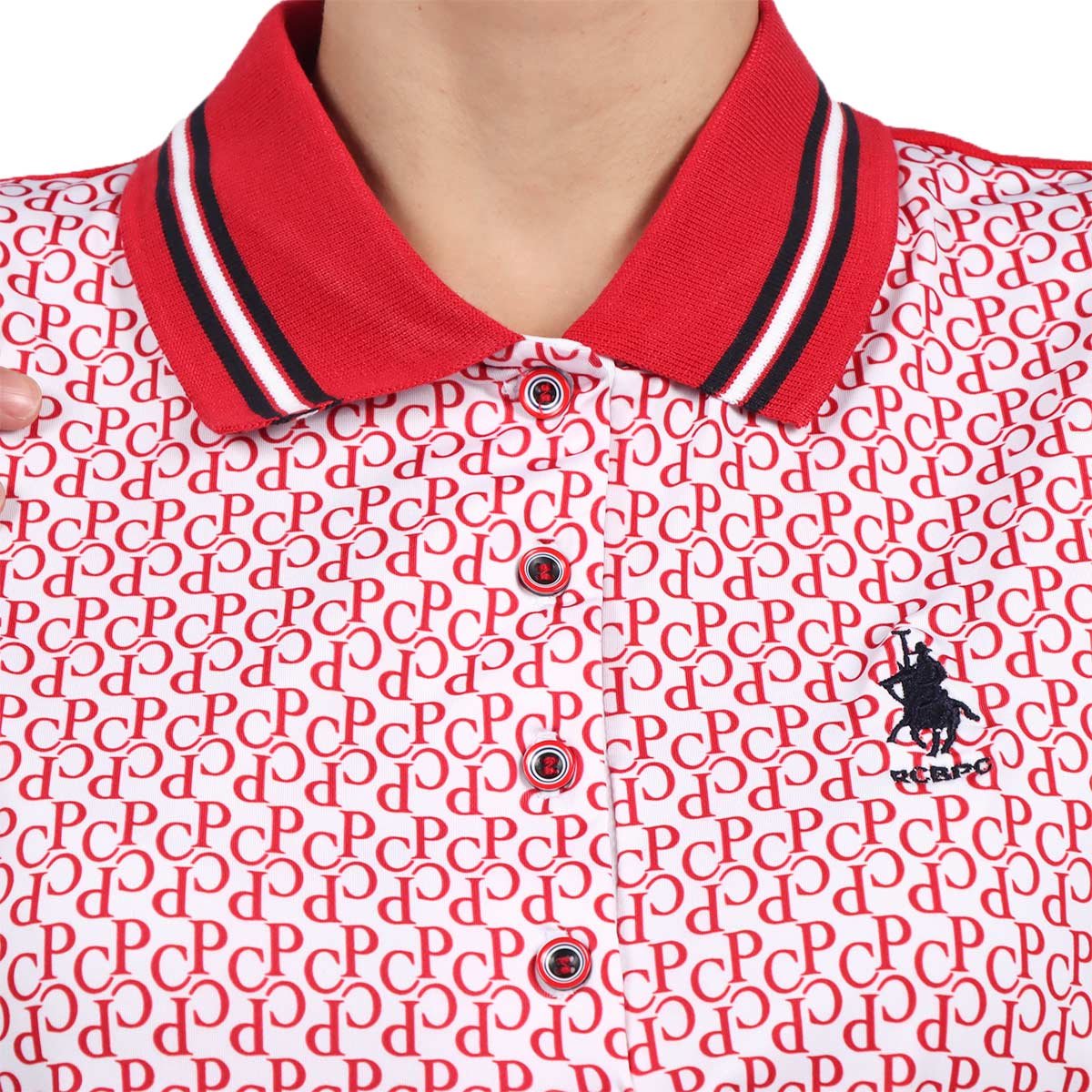 Playera Polo Manga Corta Estampada Logo Royal Polo Club para Mujer image number null