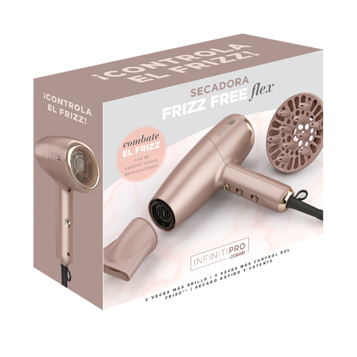 Secadora Inf Frizz Free 1875 W Pink Shine Conair image number null