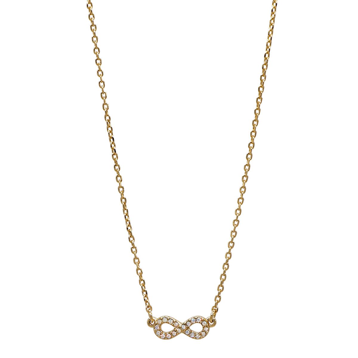 DIJE EN DORADO DE INFINITO CON CRISTALES FACETADOS EFECTO AB ADRIANNE PICARD CRYSTALS image number null