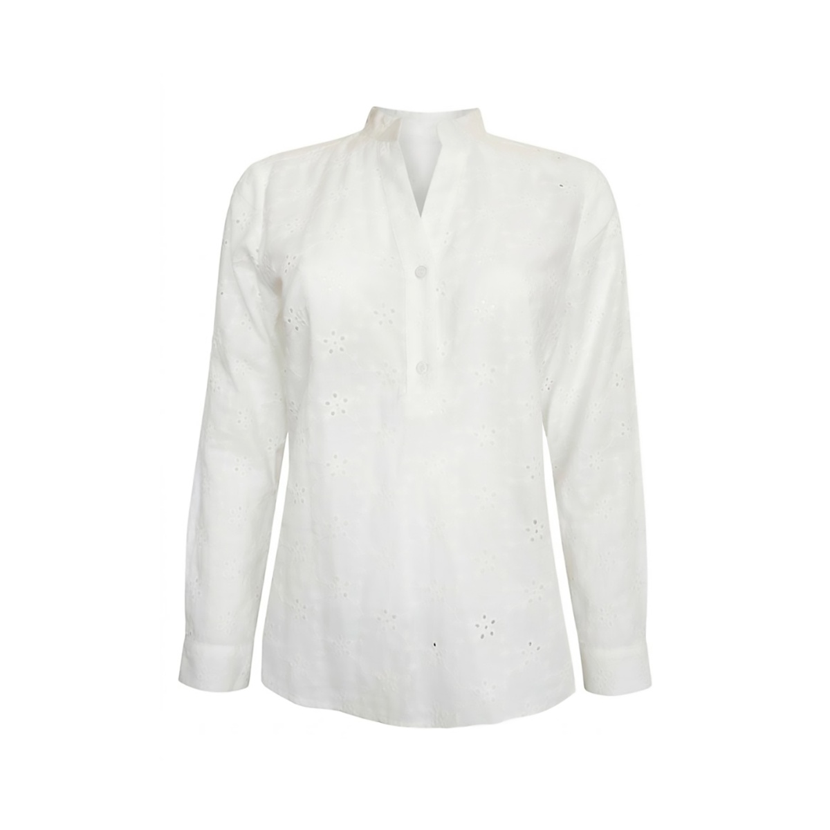 Blusa Eyelet Manga 3/4 Chaps Para Mujer image number null