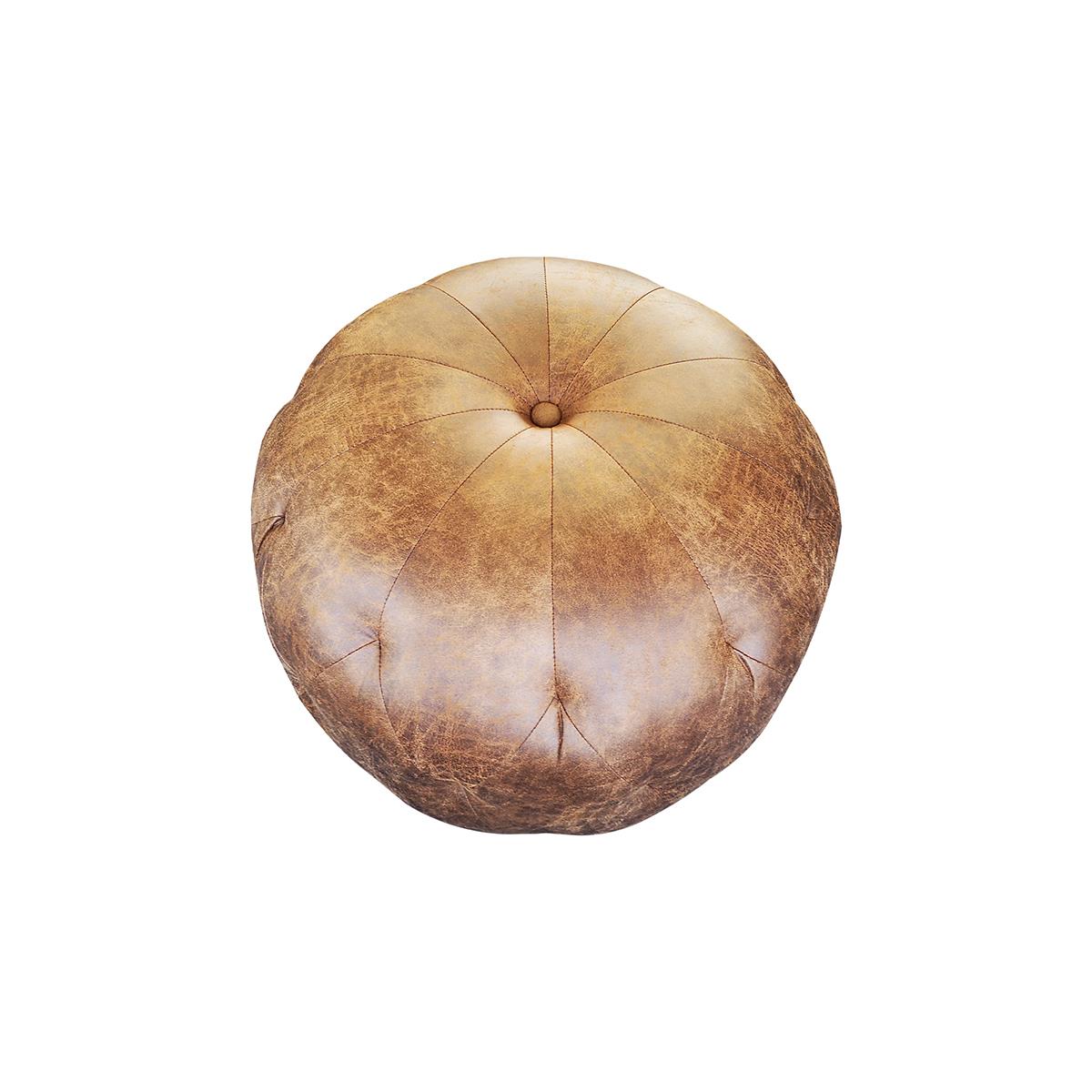 Puff Ormand Leather Brown Vintage Home image number null