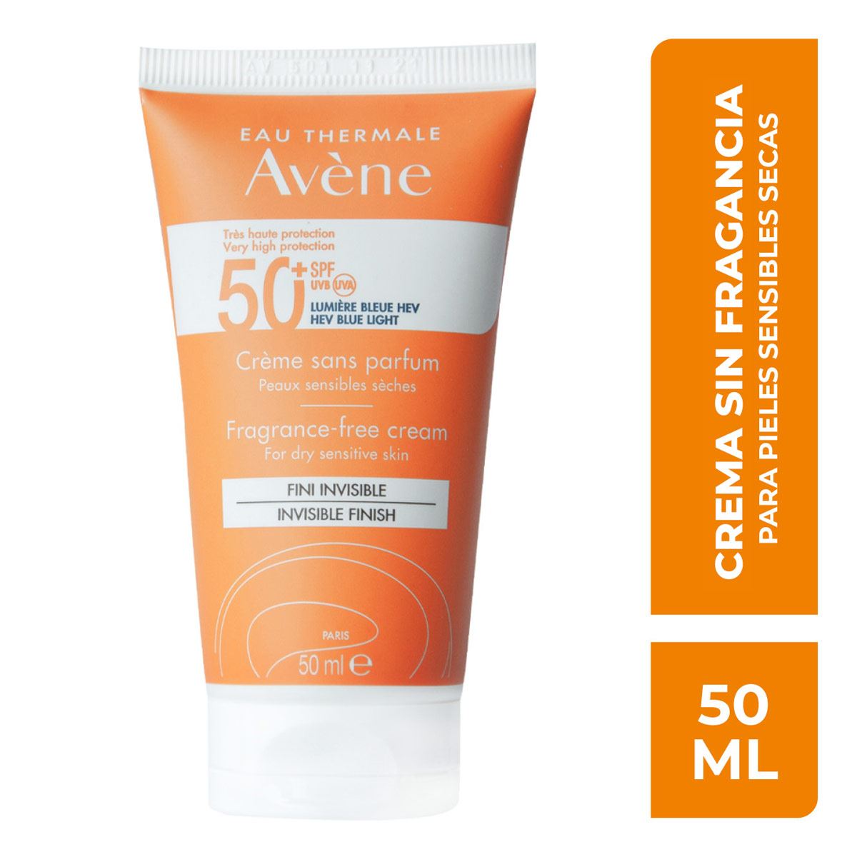 Av&egrave;ne Crema con Protector Solar FPS50+ sin perfume 50ml image number null