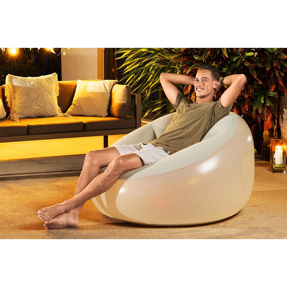 Sill&oacute;n Inflable Con Luz Led 75087 Bestway image number null