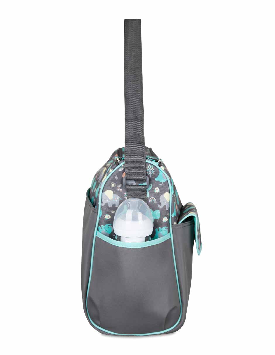 Pa&ntilde;alera Duffle Elefantito Aqua Baby Boom image number null