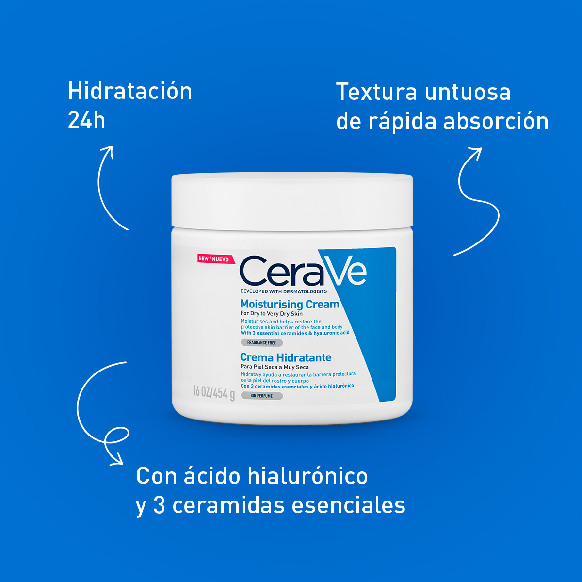 Crema Hidratante para Piel Seca CeraVe image number null