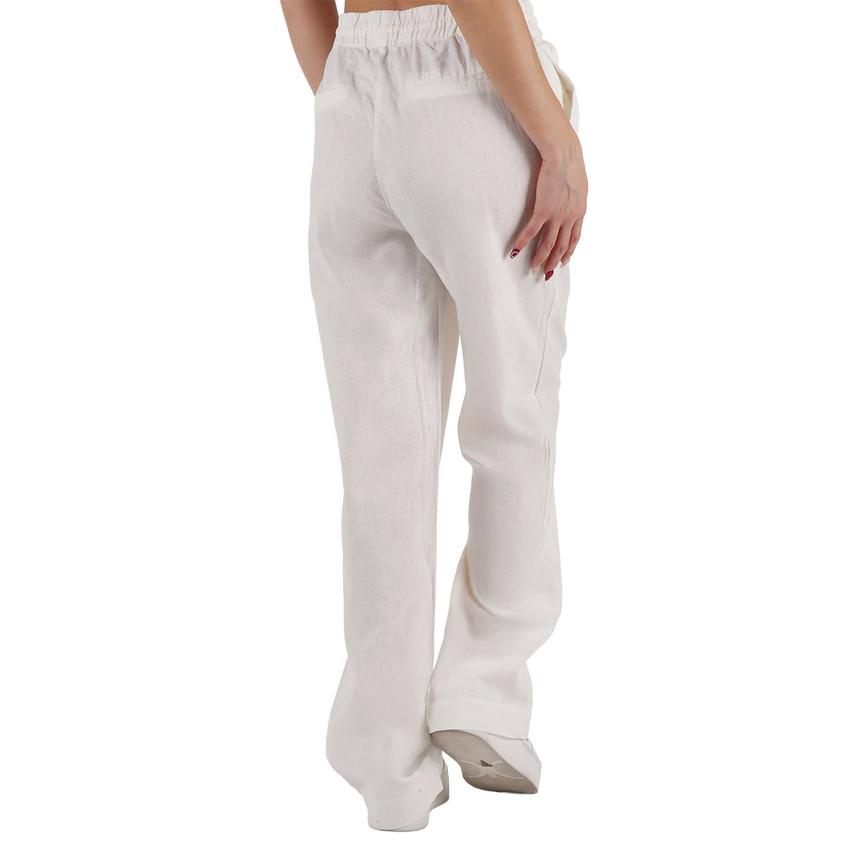Pantal&oacute;n de Lino Pierna Ancha Tiro Medio Lifestyler Mujer image number null
