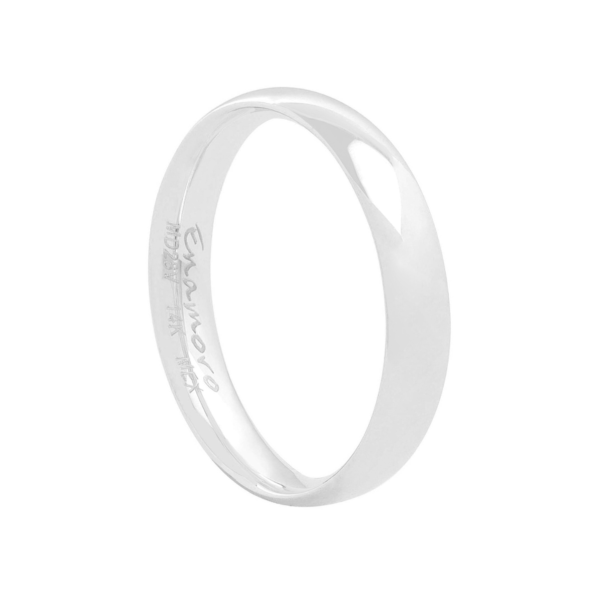 Argolla Confort Blanca 4Mm 14K Enamoro image number null