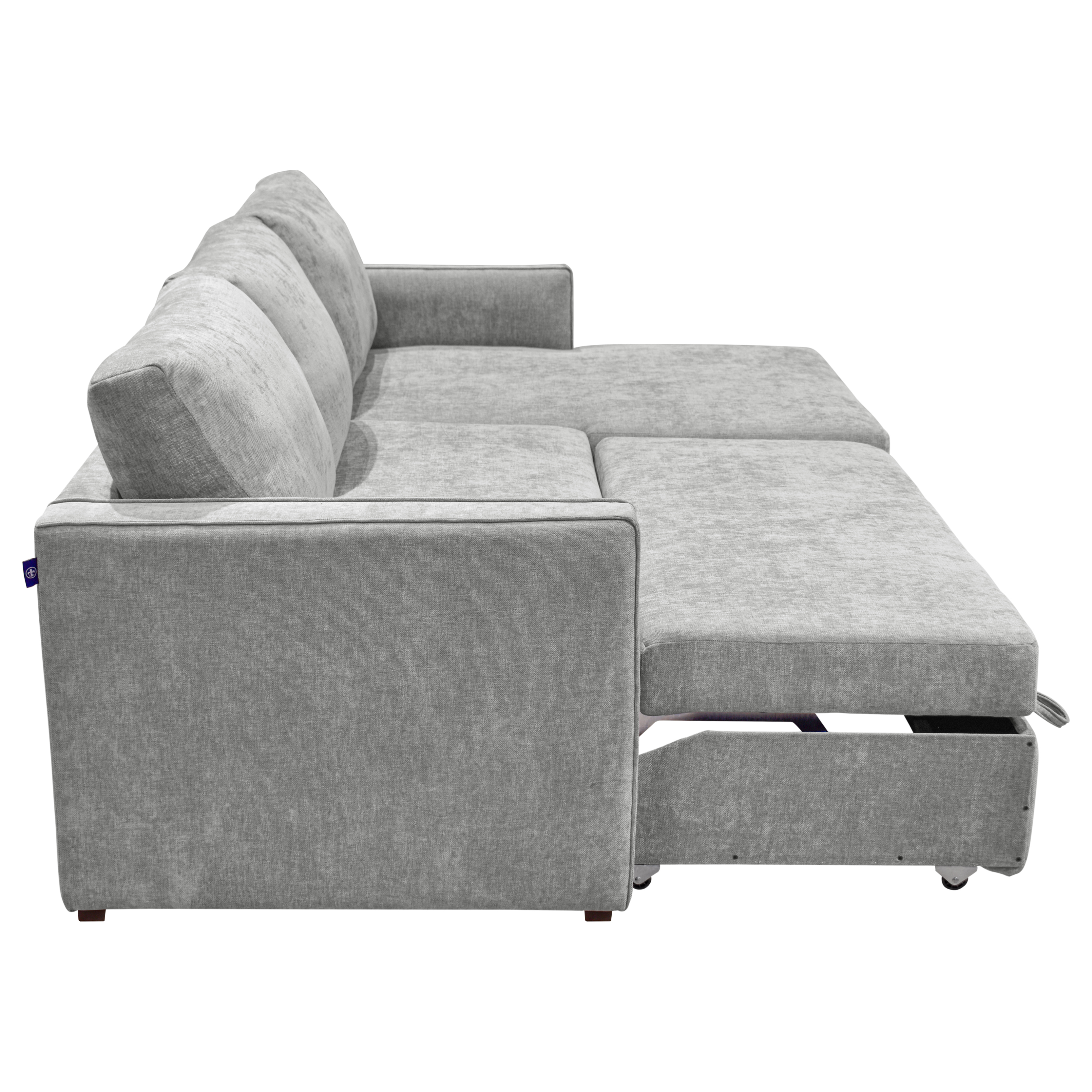 Sof&aacute; Cama Derecho Walnut T Gris Muebles Liz image number null
