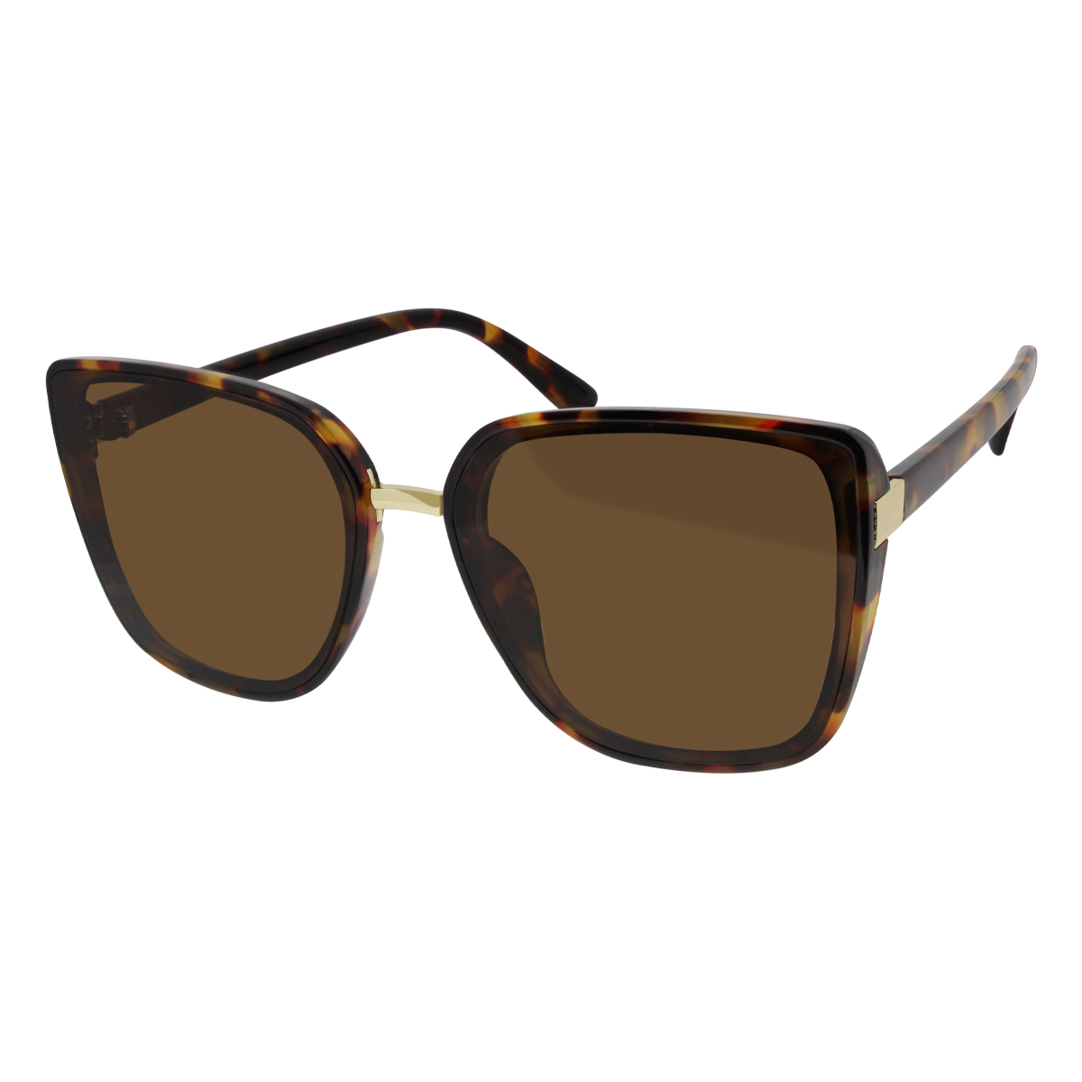 Lentes de Sol cuadrados pasta carey mica caf&eacute; Mossimo image number null