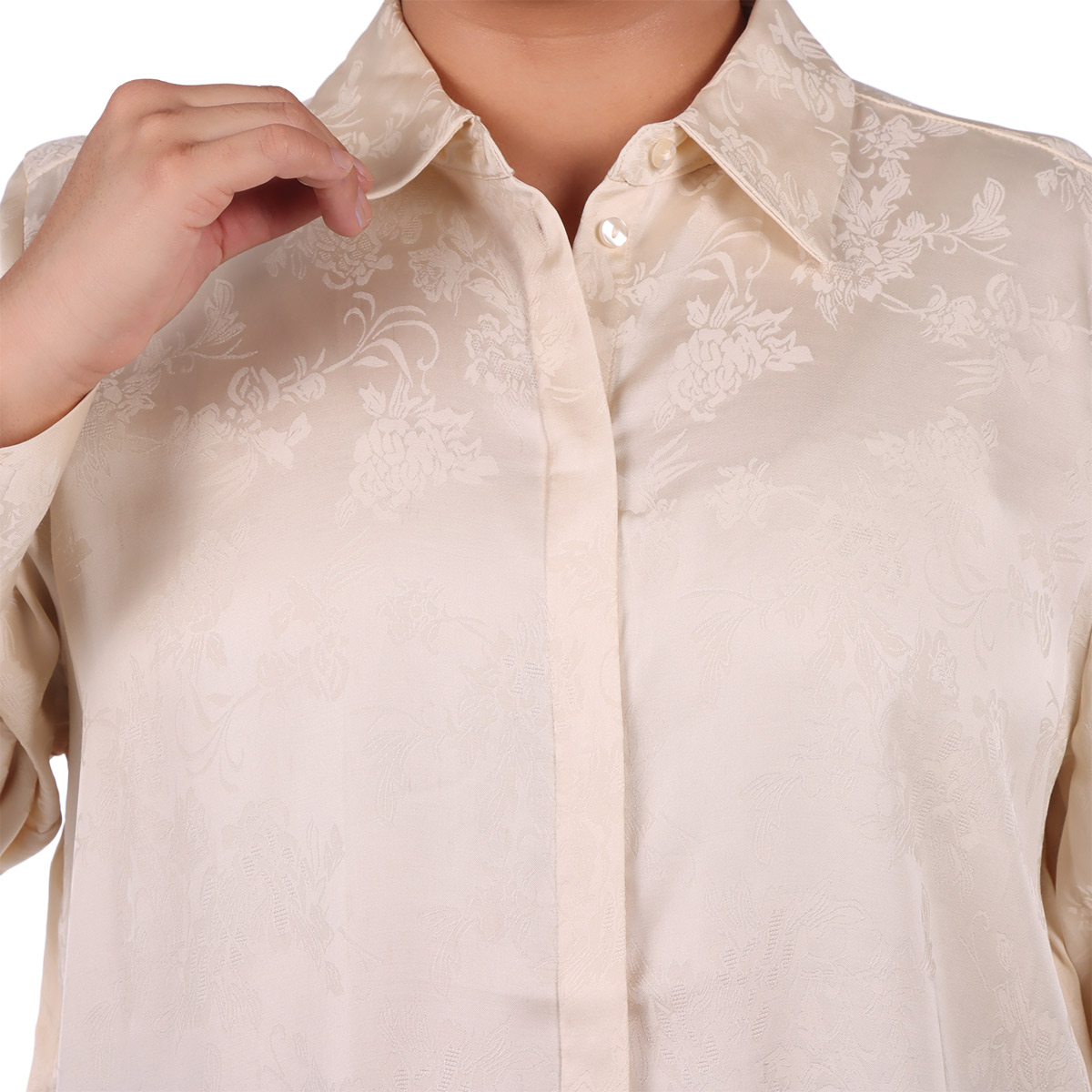 Blusa Estampado Floral Camisera Casual Dex para Plus Mujer Curvy image number null