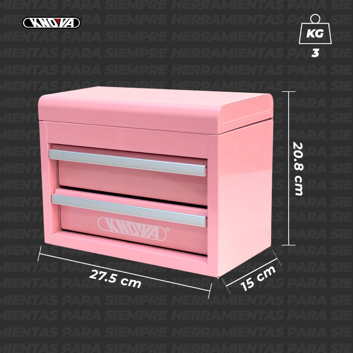 Mini Caja de Herramientas Rosa KNOVA image number null