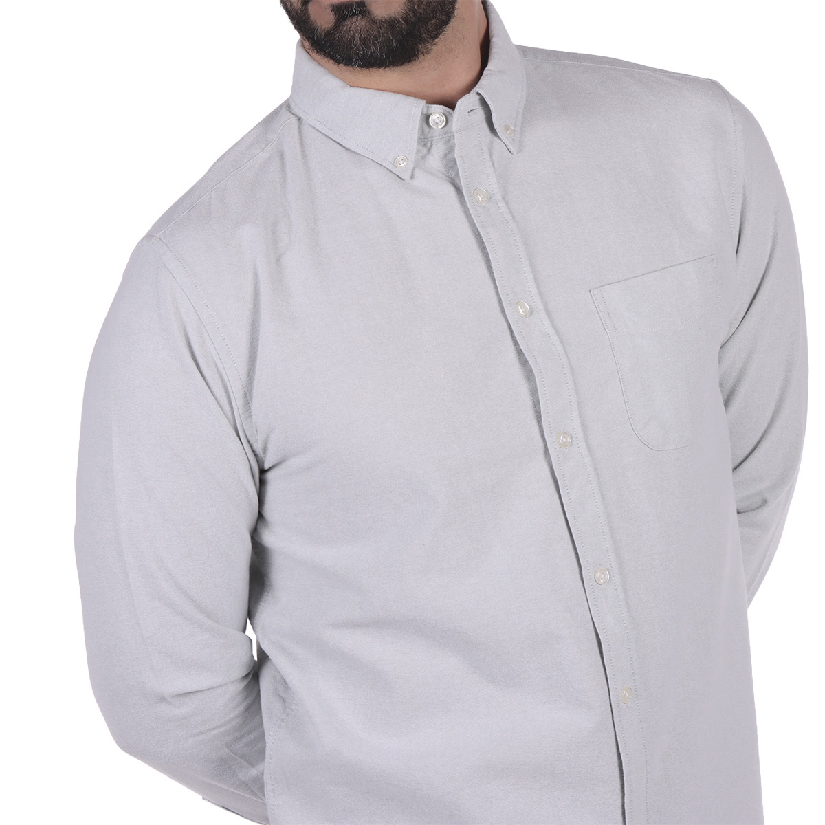 Camisa Oxford Manga Larga Dise&ntilde;o Liso Jeanius para Hombre image number null