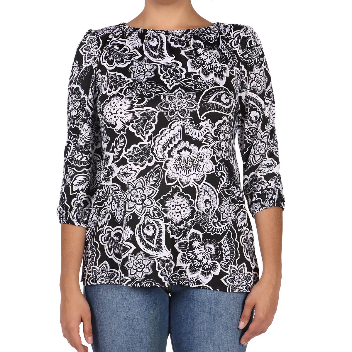 Blusa Estampado Floral Manga 3/4 RUBY RD para Mujer image number null