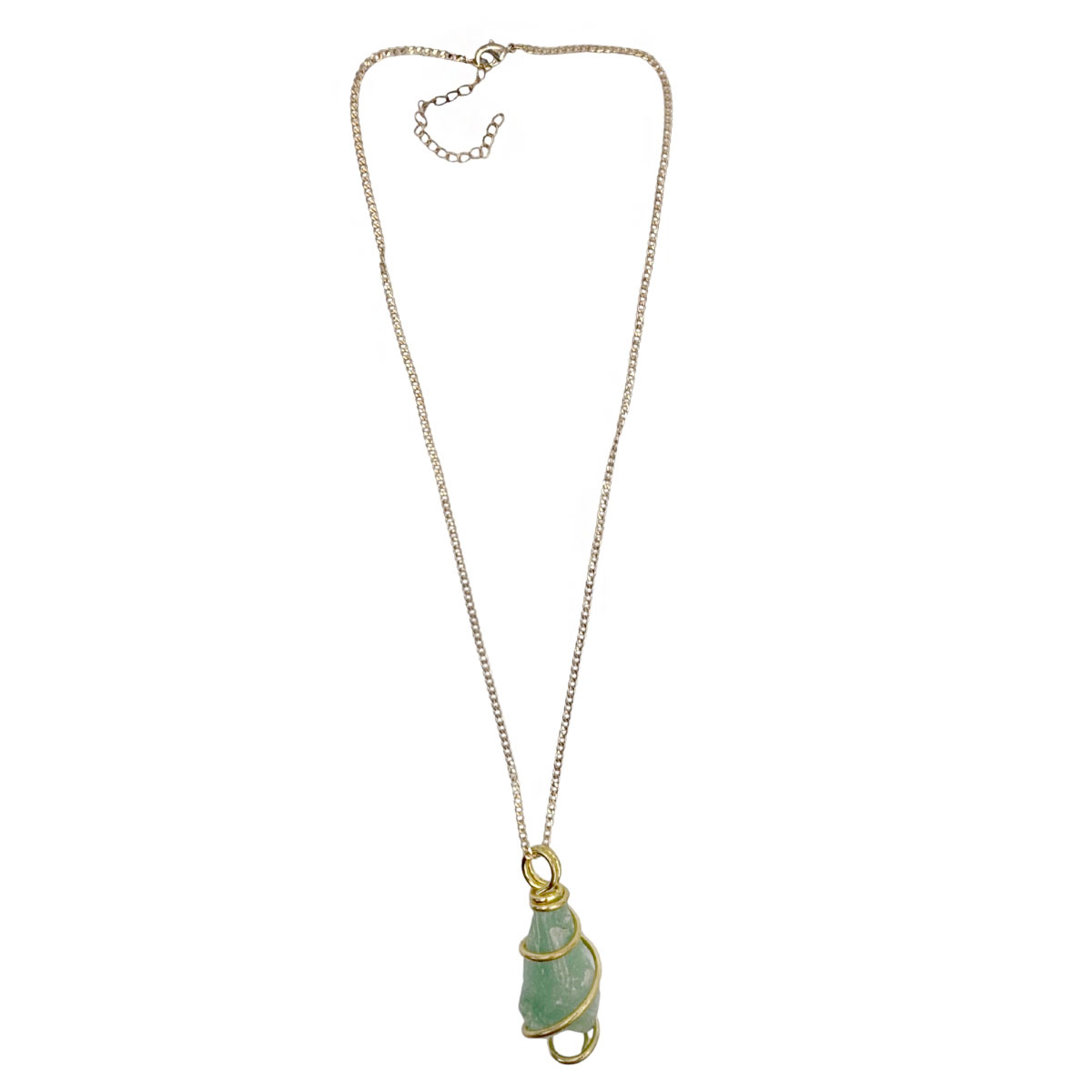 Collar Cuarzo Irregular Verde Aktuales Para Mujer image number null