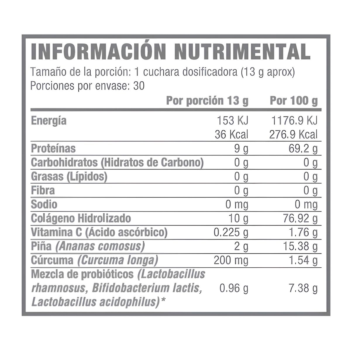 Colageno  Con Probioticos Y Curcuma Life 180 image number null