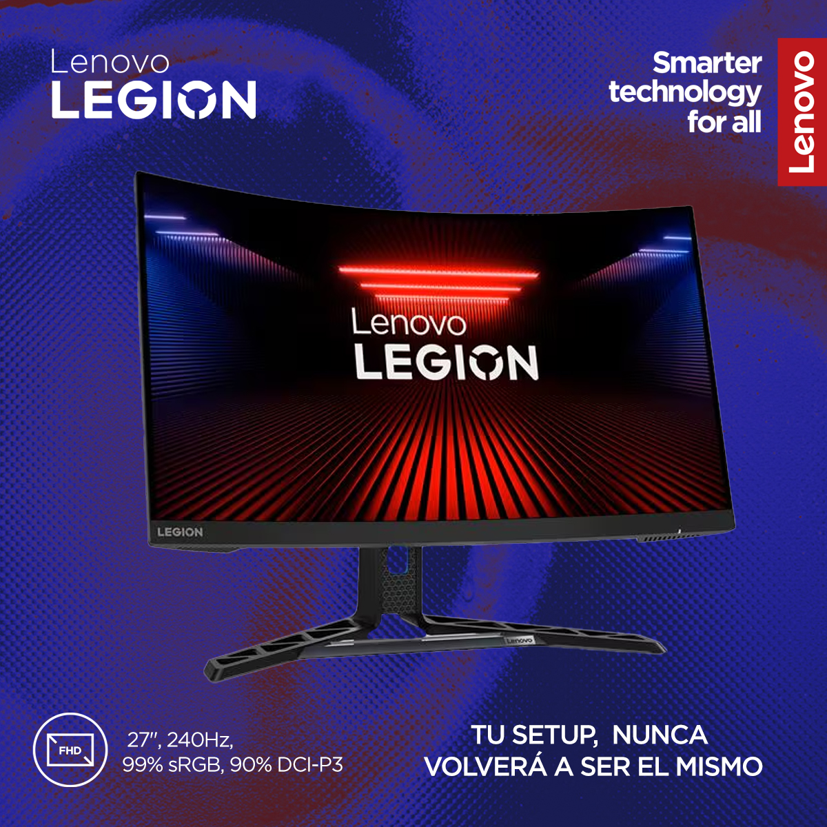 Monitor gaming Lenovo Legion R27fc-30 Curvo 27" VA FHD 240 Hz image number null