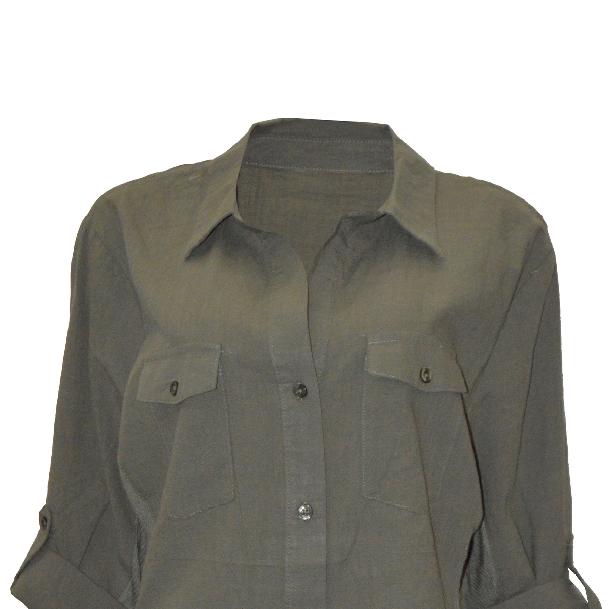 Blusa lisa con bolsillos Philosophy Jr Plus para Mujer image number null