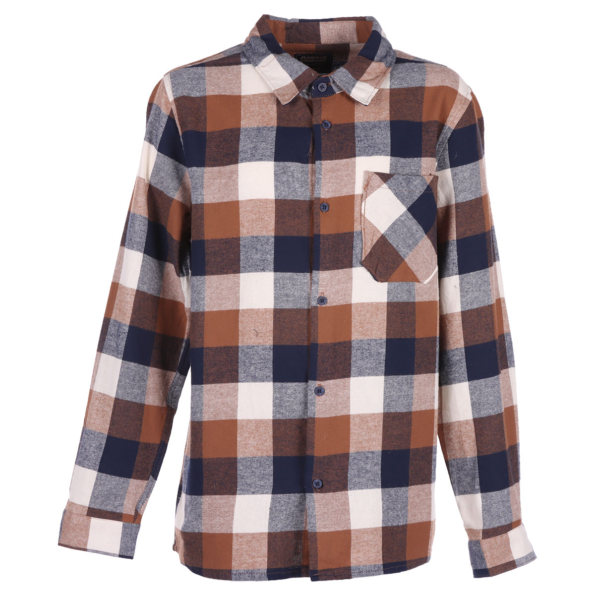 Camisa Algod&oacute;n Franela Cuadros Jeanious para Ni&ntilde;a image number null