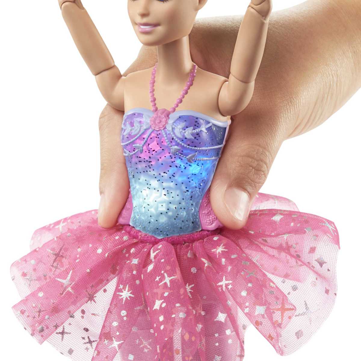 Barbie Fantas&iacute;a Mu&ntilde;eca Bailarina Luces Brillantes Tut&uacute; Rosa image number null
