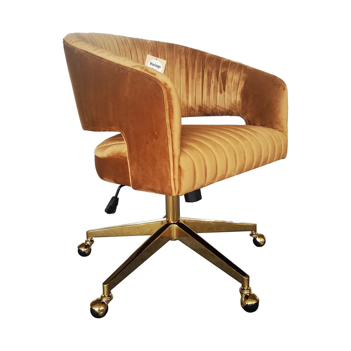 Silla De Escritorio Ocre Gold Vintage Home image number null