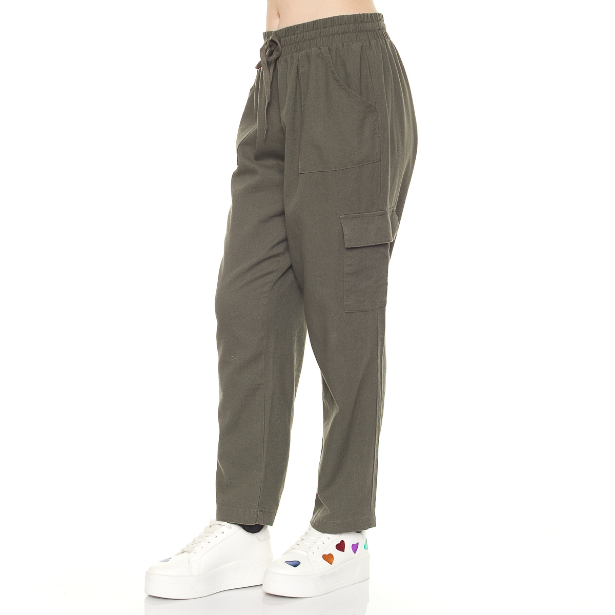 Pantal&oacute;n Cargo Con Jaretas Philosophy Jr Petite Para Mujer Petite image number null
