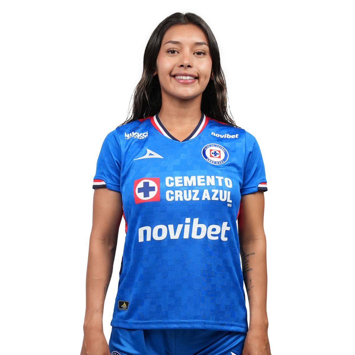 Jersey F&uacute;tbol Cruz Azul Local Pirma Manga Corta para Mujer image number null