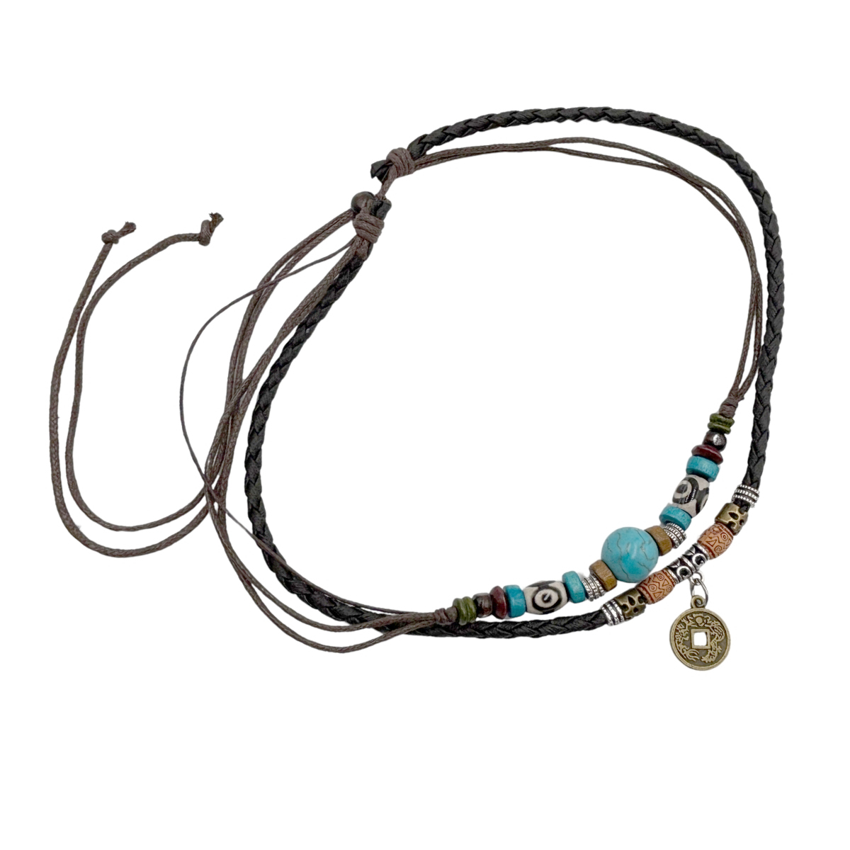 Collar Doble Cuero N Aktuales para Hombre image number null