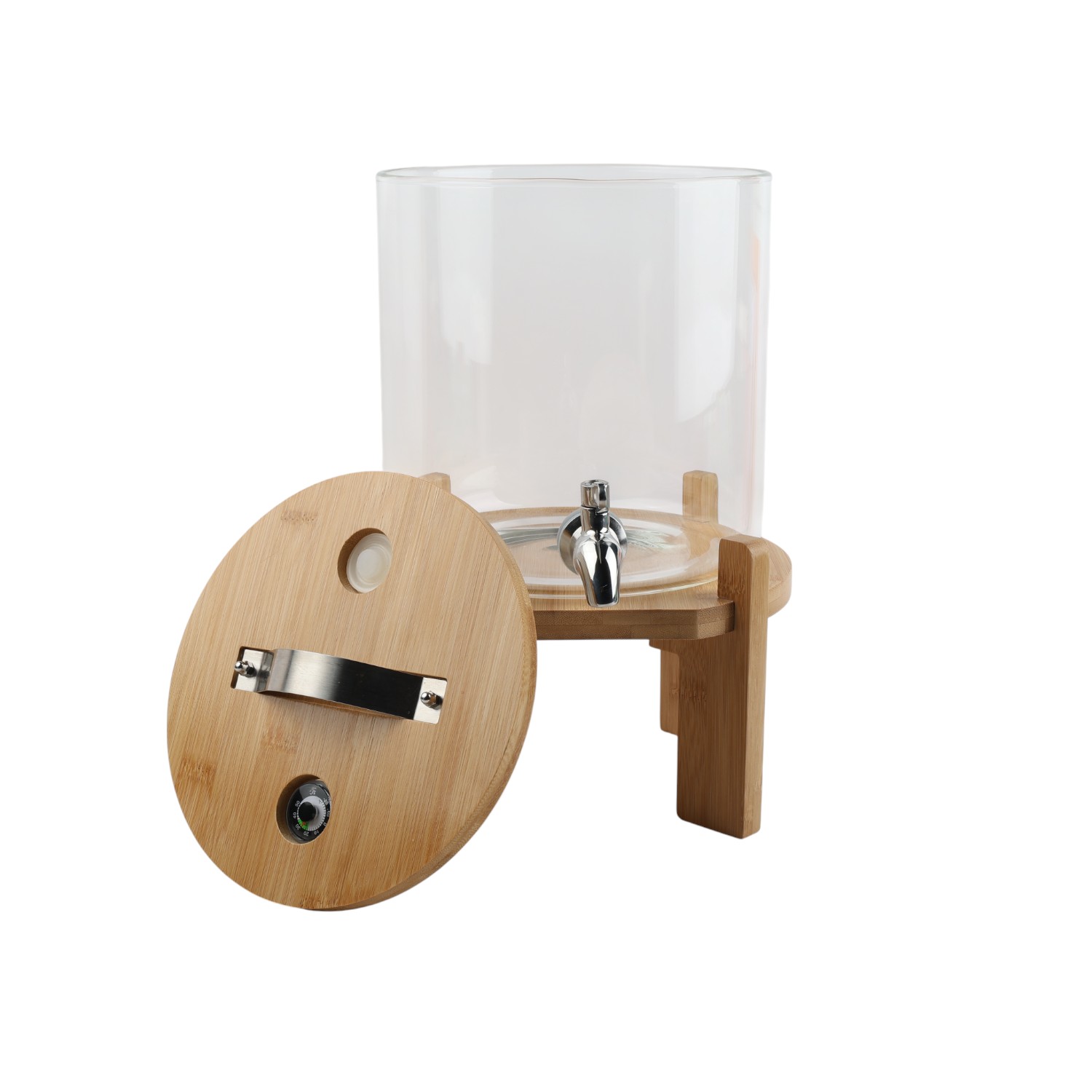 Vitrolero Vidrio Borosilicato Base Bamb&uacute; Home & Details image number null