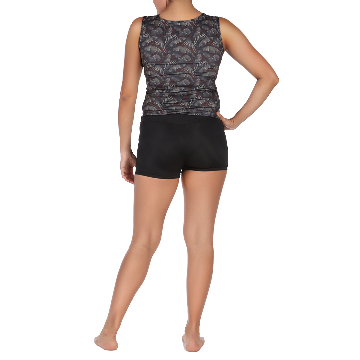 Traje Ba&ntilde;o Top Hojas Tropicales y Short Too Good para Mujer image number null