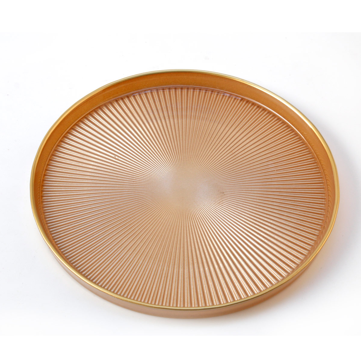 Plat&oacute;n Sola 21cm Borde Dorado Miel image number null