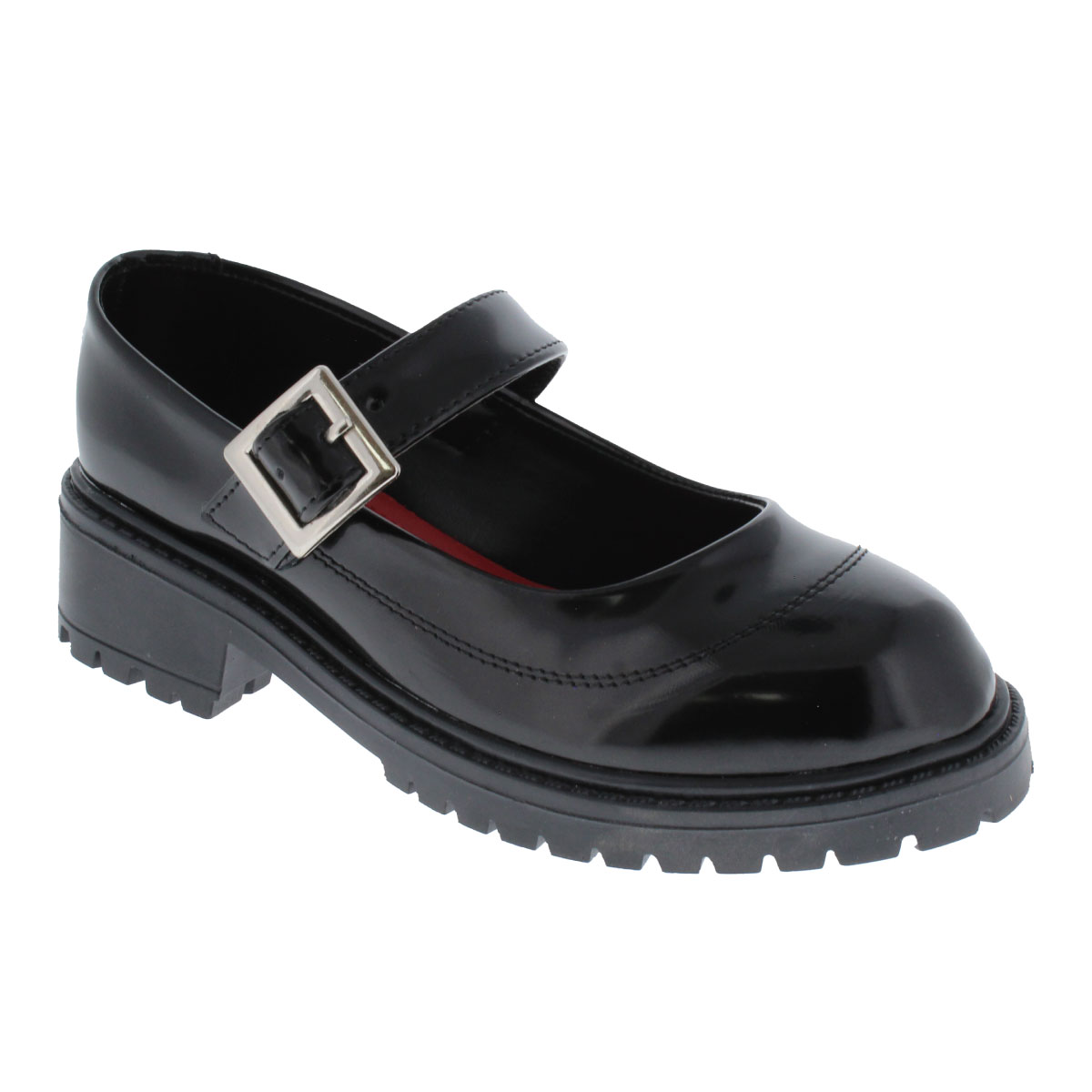 Zapato Escolar Furor Suela Gruesa Ajuste Hebilla para Ni&ntilde;a image number null