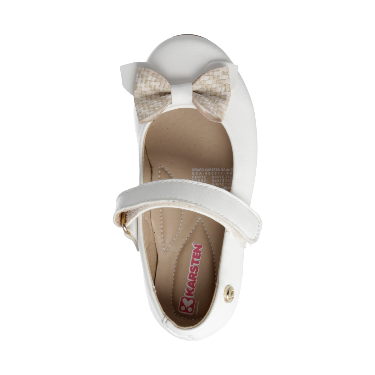 Balerina con Aplicaci&oacute;n Mo&ntilde;o Blanco Karsten Ajuste Velcro para Ni&ntilde;a image number null